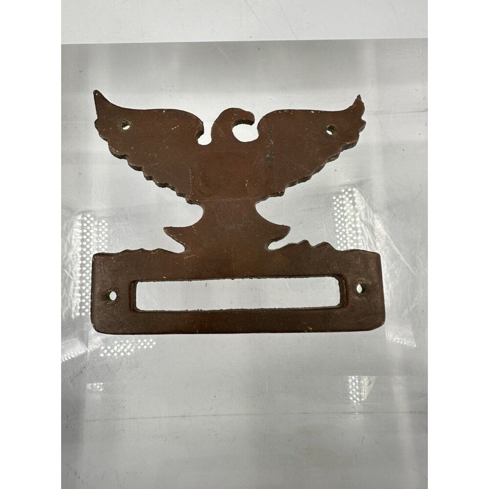 Antique American Eagle Wall/door Frame Brass Inlay 3”x3.7” (K)